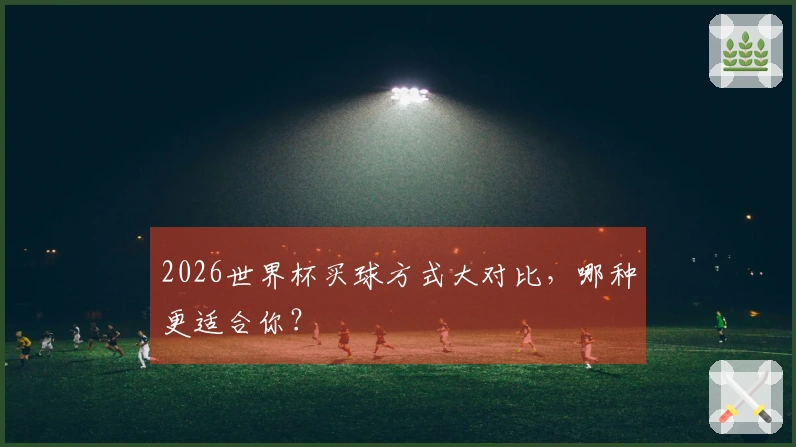 2026世界杯买球方式大对比，哪种更适合你？
